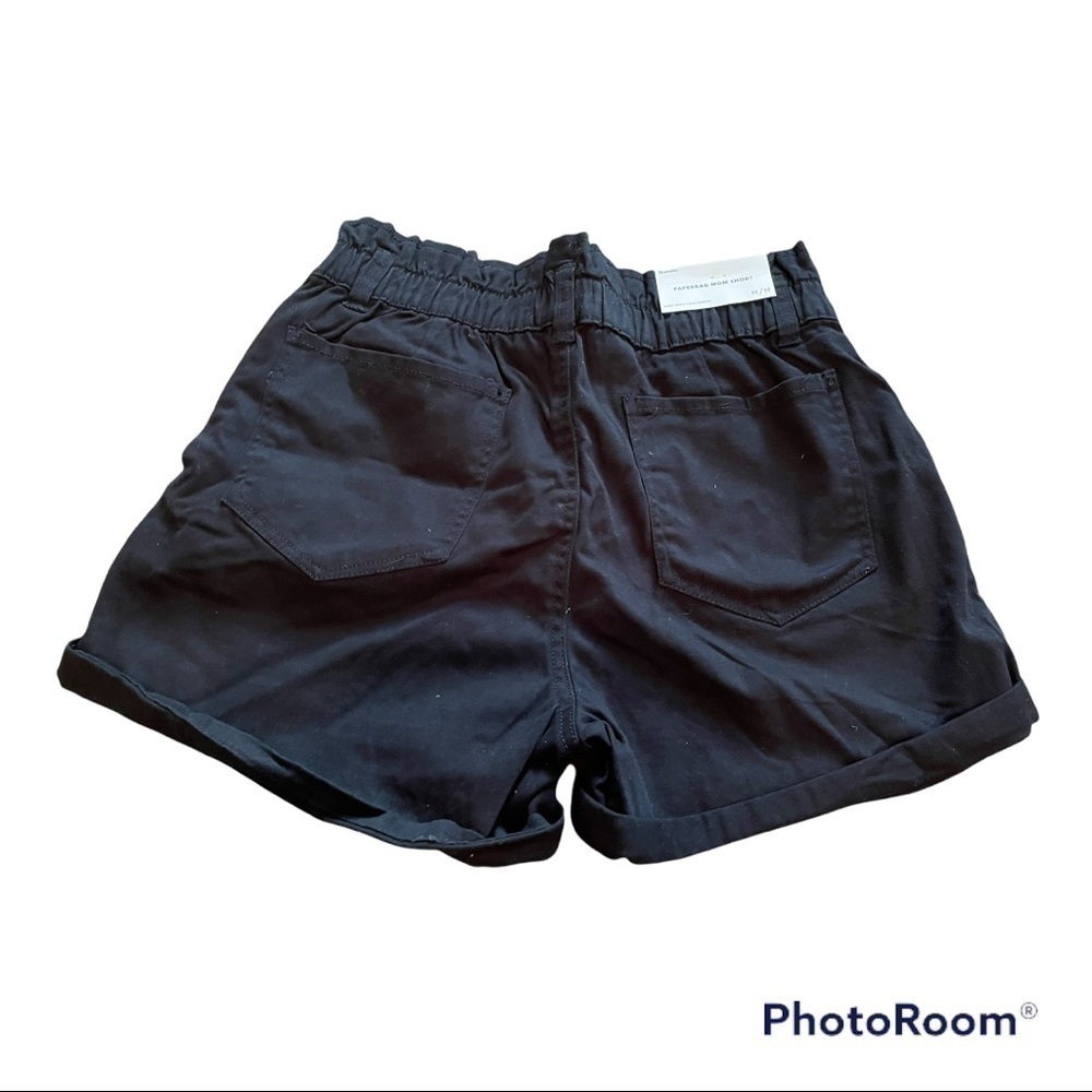 Bluenotes Paper Bag Mom Shorts Black — image 3 of 8